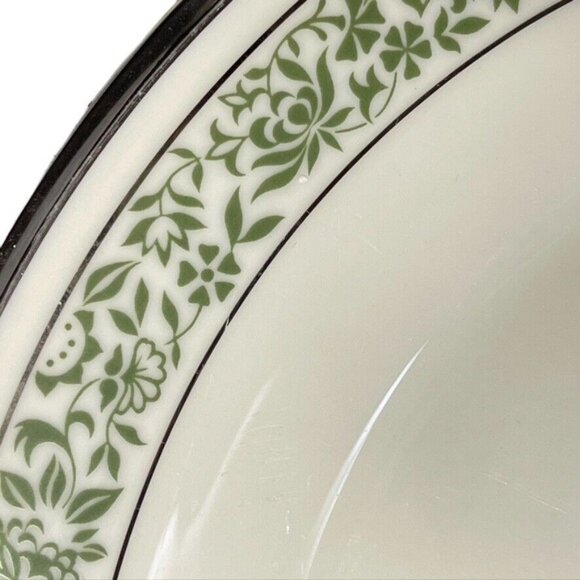 LENOX China  Memoir  Dinner Plates 10.5" Green Vine & Rim Design - Picture 7 of 10